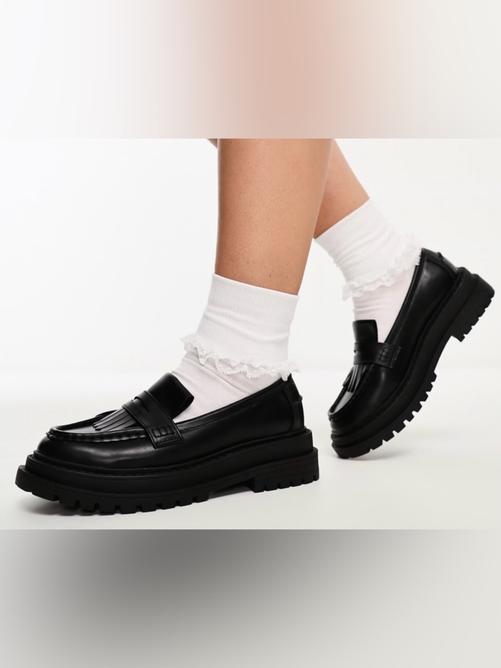 ASOS DESIGN Wide Fit chunky loafers size 6.5W - Picture 1 of 11
